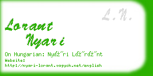 lorant nyari business card